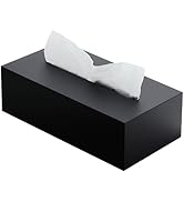 SANRUI Acrylic Facial Tissue Box Cover Holder with Snap Bottom Cover Rectangle Napkin Dispenser O...