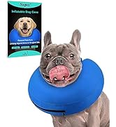 Supet Inflatable Dog Cone Collar Alternative after Surgery, Dog Neck Donut Collar Recovery E Coll...