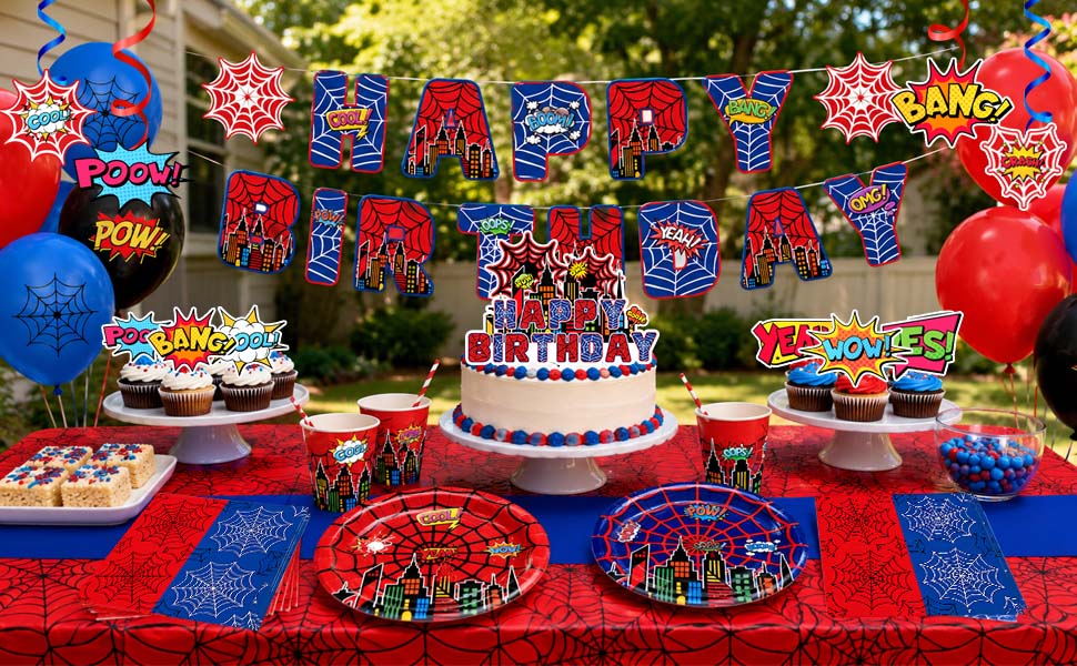 spiderman birthday party supplies