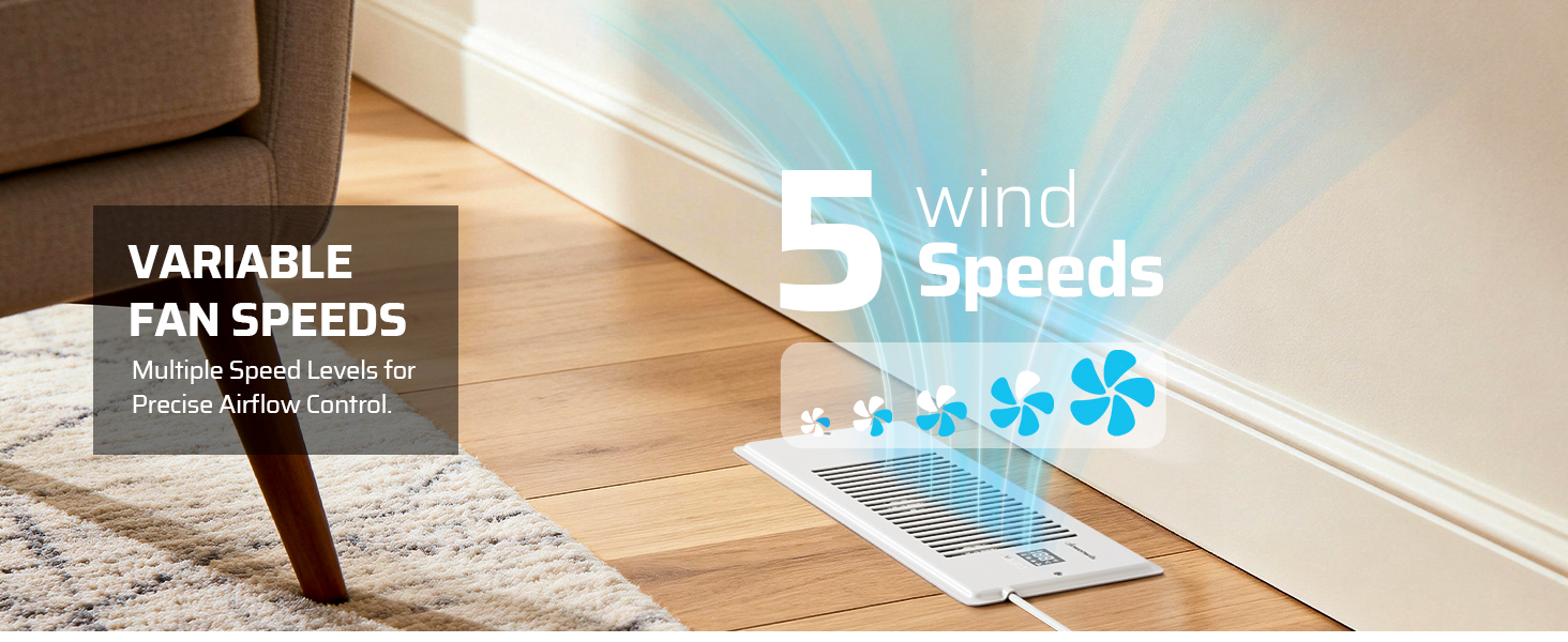Quiet Register Booster Fan