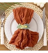 Cheesecloth Napkins Summer Gauze Washable Dinner Wedding Party Home Decor | Terracotta Set of 10 ...