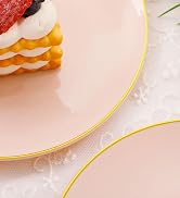 Pink Gold Cake Plates
