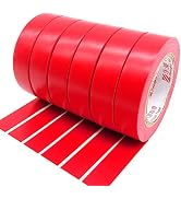 Viaky 6 Pack Electrical Tape Each Roll 0.6" x 50' High End Industrial Grade - Rated to 176 Degree...
