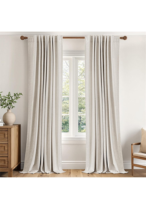 cream curtains