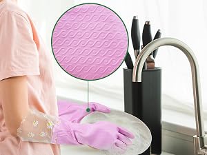 Dishwashing gloves