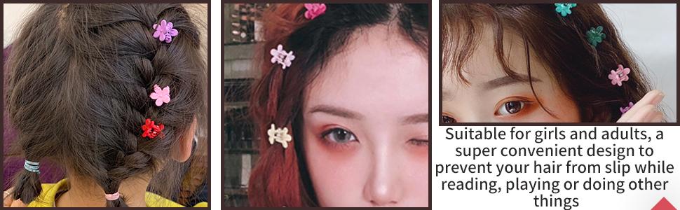 Mini Flower Shaped Hair Clips
