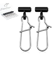 FishTrip Sinker Slides for Fishing Rigs - 25/50/100pcs Duo Lock Snaps for Fishing Line Heavy Duty...