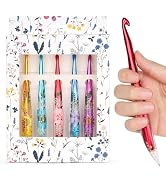 Aeelike Crochet Hooks Set, 6.0mm-10.0mm Ergonomic Crochet Hooks with Long Floral Handle-Super Shi...