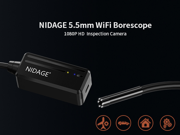 endoscope camera with light