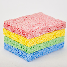 Natural sponges odor free