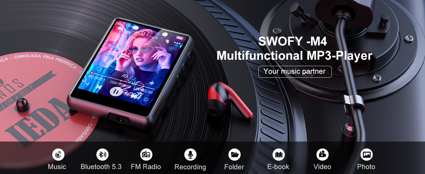 64GB MP3 player with Bluetooth 5.3