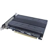 LetLinkSo M.2 PCIe Adapter x16 Gen4 for 4 Ports M2 SSDs, PCIe M.2 Expansion Card for 4 M.2 2280 2...