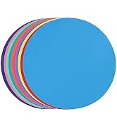KALLORY 10Pcs Removable Vinyl Dot Dry Erase Circles for Classroom Teaching Colorful Wall Decals S...