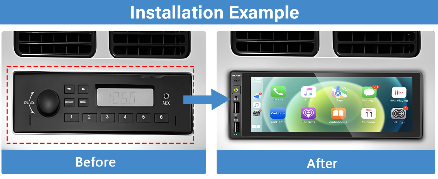 single din stereo