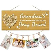 Yunfan Mothers Day Gifts for Grandma's Brag Board Grandma Gifts from Grandkids Picture Frame Phot...