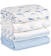 CIVARUA KIDS Muslin Swaddle Blankets for Newborn, 4 Pack Cotton Baby Blankets for Boys, Large 31....