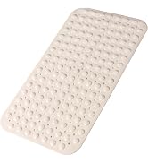 Bathtub and Shower Mats, 28 x 15 Inch Non-Slip Bath Mat, Machine Washable Bath Tub Mat with Sucti...