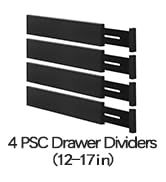 Ryqtop Bamboo Drawer Dividers Organizers, Kitchen Drawer Organizer, Adjustable Drawer Divider for...