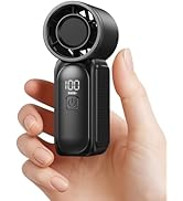 Gaiatop Portable Handheld Mini Fan, 6 Speeds 16900 RPM High Velocity Personal Fan with LED Displa...