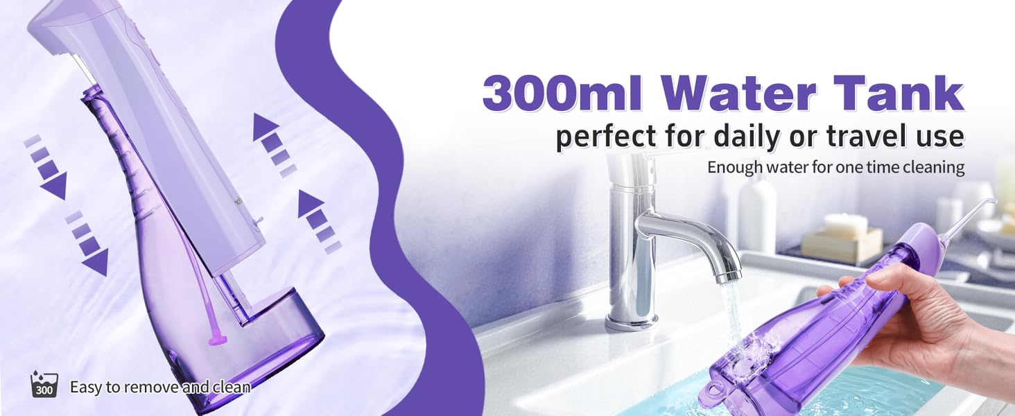 TOVENDOR Electric Water Flosser 300ml Water Tank