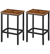 SUPER DEAL Counter Height Bar Stools Set of 2 for Kitchen, 26 Inches Industrial Backless Metal Ba...
