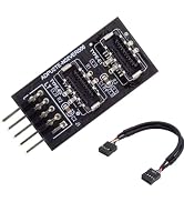 chenyang USB 2.0 9Pin/10Pin 1 to 2 USB 3.1 Type E Female Front Panel Socket Mainboard Header Exte...