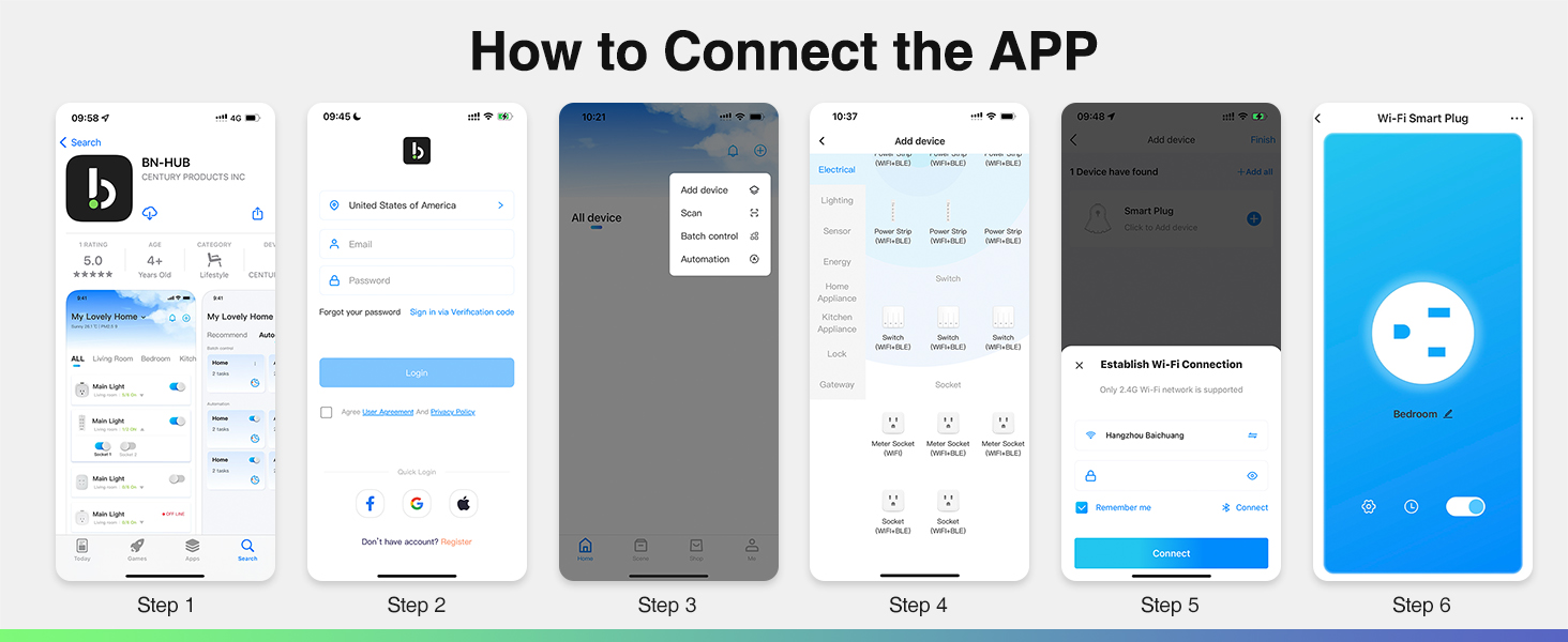 How to connect the APP
