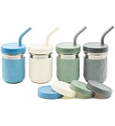WeeSprout 2-in-1 Drinking Cups for Kids, Durable Stainless Steel Tumbler for Smoothies, Silicone ...
