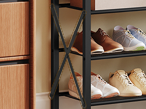 shoe rack with drawers