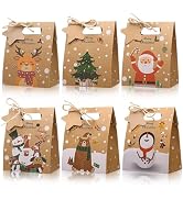 Naler 24 PCS Christmas Small Gift Boxes with Ornaments Tags- 4.7x3.7x2.4in, Christmas Treat Boxes...