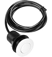 Air Activated Switch Button with Air Hose, Sink Top White Push Button for Food Waste Garbage Disp...