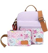 Kalesi Small Canvas Crossbody Bag and Purse Set for Girls and Women