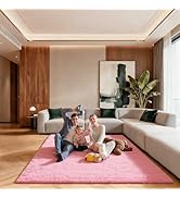 Ehayx Pink 5x7 Area Rugs for Living Room, Soft Fluffy Large Rug for Bedroom, Shag Non-Slip Carpet...