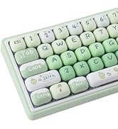 TYRIXKI PBT Keycaps 144 Keys Cute Green Dessert Cream Keycaps Dye-Sublimation MOG Profile Custom ...