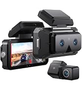 EYES 2K 3Channel Dash Cam Front and Rear,5G WiFi 4" IPS Touchscreen Car Camera,3*2K Dash Camera w...