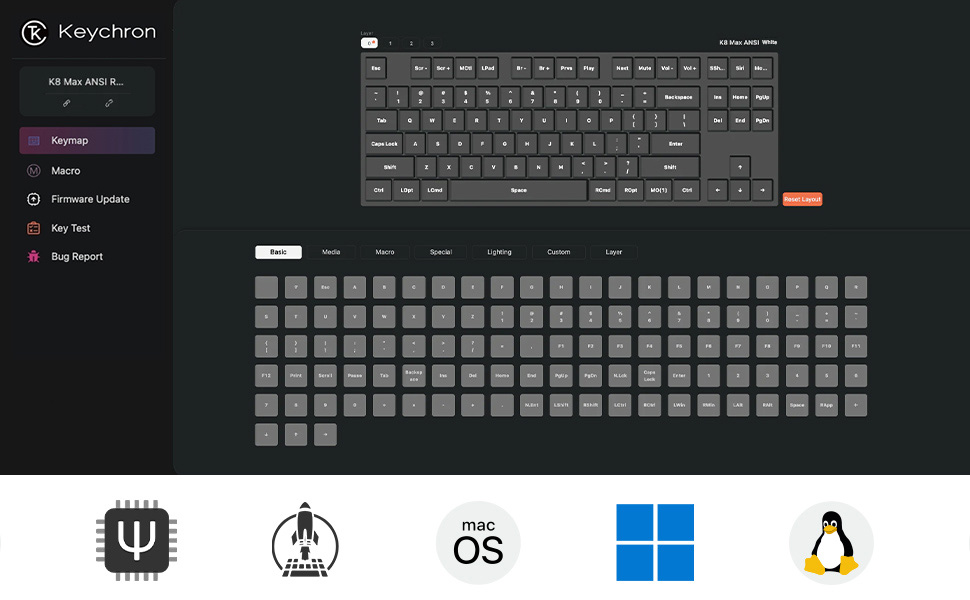 Keychron K8 Max QMK Wireless Mechanical Keyboard