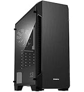 Zalman - S3 - ATX Mid-Tower PC Case - Full Acrylic Side Panel - 3x Case Fan 120mm Pre-Installed, ...