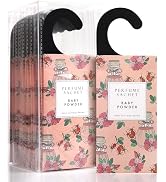 ROSE COTTAGE Large 12 Packs Baby Powder Hanging Closet Air Freshener Scented Sachets Long Lasting...