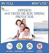 rv full 48x75 zippered bed bug mattress protector box spring low profile
