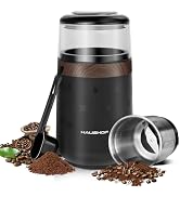 HAUSHOF Coffee Grinder Electric, One Touch Design, Spice, Herb, Grinder for Coffee Bean Spices an...