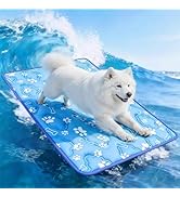 Dog Cooling Mat for Extra Large Dogs, Cool Dog Bed Mat for Indoor & Outdoor, Q-Max>0.5, Machine W...