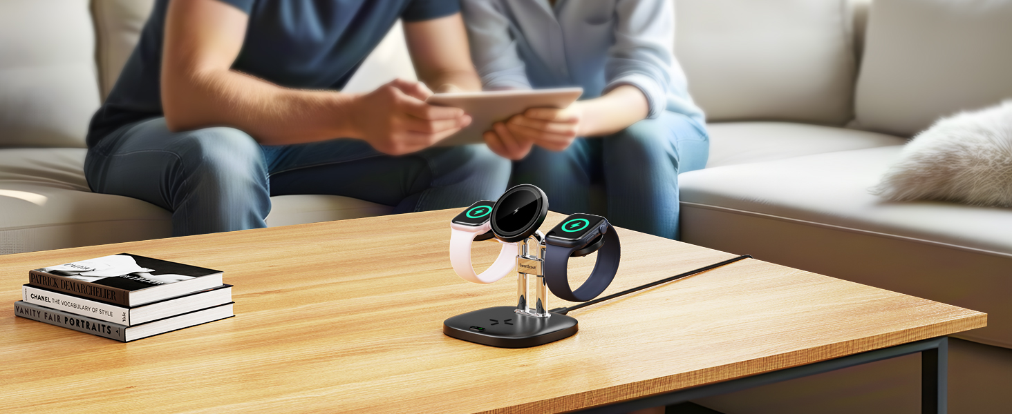 dual apple watch charger stand