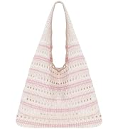 Sightor Crochet Tote Bag, Mesh Beach Bag Knit Summer Hobo Bag Vacation Boho Tote Bag for Women
