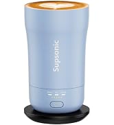 Supsonic - 14oz Heated Coffee Mug, Self-Heating Travel Mug with 3-Temp Settings, Insulated Stainl...