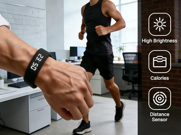 Vibrating Alarm Wristband Electric Clock Watch Shock Silent Sleeps Wrist Sleep Bracelet for Heavy