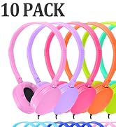 Ladont Kids Bulk Headphones for Classroom School 10 Pack, Durable Wired Classroom Headphones for ...