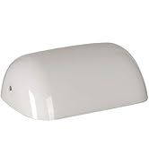 Newrays Glass Bankers Lamp Shade Cover Replacement,L8.85 W5.11 (Milk White)