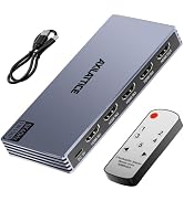 8K@60Hz HDMI Switch 5 in 1 Out, 4K@240Hz, HDMI 2.1 Switcher with Remote | Aluminum, Ultra HD, Sup...