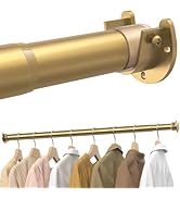 Supforce Closet Rods for Hanging Clothes, 17 to 54 Inches Stepless Adjustable Metal Closet Rod, 1...