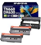 InkNI Compatible DR630 Drum TN660 Toner Cartridge Replacement for Brother DR630 TN660 TN630 High ...